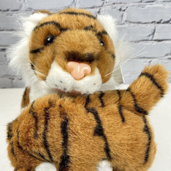 TIGER and BABY Purr-fection MJC Plush Toy 13" Tall Original Hang Tag Vintage - Picture 3 of 11